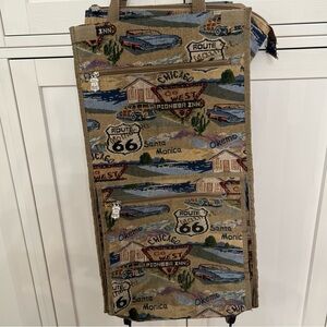Route 66 Tapestry  Tote Bag W/Wheels. Foldable Travel Bag